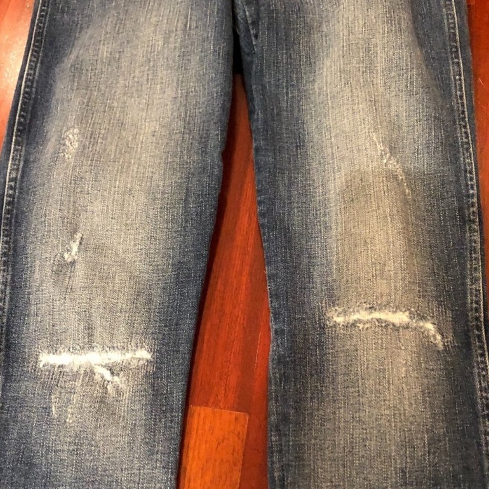 Madewell 9 Inch High Rise Skinny Rip & Repair York - Picture 4 of 6
